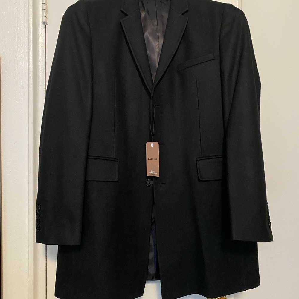 Ben Sherman Melton Wool Blend Coat - Picture 4 of 10